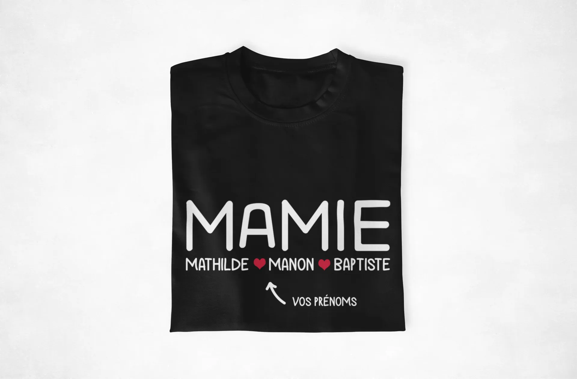 Sweat Mamie personnalisable « Prénom Coeur 2 »